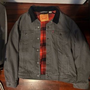 Levi’s Denim Corduroy Collar Flannel Lined Trucker Jacket - Men’s Size L